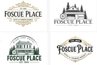 create eye catchy and impressive foscue place logo design