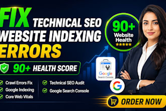 fix technical SEO and indexing errors to 90 plus score