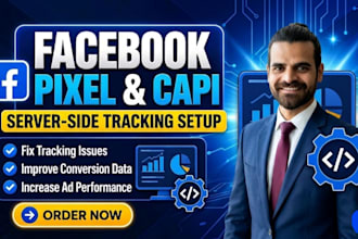 setup meta pixel and facebook conversion API ,fix tracking