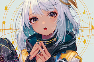 draw anime portrait or orginal character avatar for you pfp