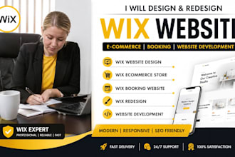 design wix website, redesign wix ecommerce store wix booking website development