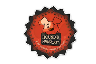 design hounds hangout doggy daycare logo