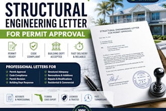 write florida structural engineering letters for permit approval
