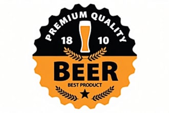 make eye catching beer logo with unlimited revision