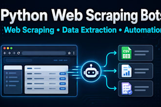 build python web scraping bots and data extraction scripts