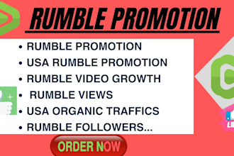 do organic rumble video promotion, rumble channel, rumble views