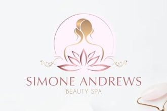 design premium spa, salon wellness center logo