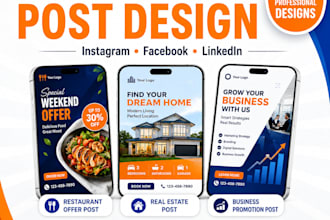 design professional social media posts for your business