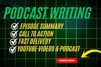 write SEO podcast show notes