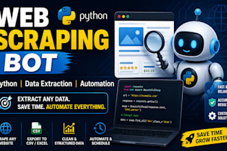 build a python web scraping bot for data extraction and automation
