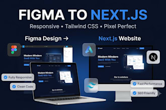 convert figma to next js responsive website with tailwind CSS