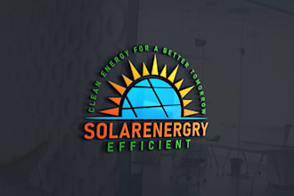 create solar energy logo for renewable energy business