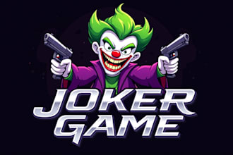 make eye catching joker gaming mascot logo in my style