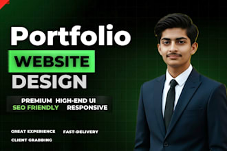 create a responsive portfolio website with modern UI design