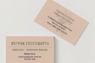 design a business card for your brand