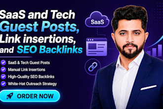 provide saas and tech guest posts, link insertions, and SEO backlinks