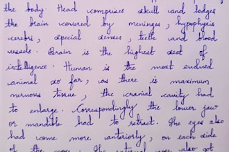 handwrite anything in elegant cursive writing