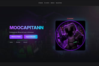 fully functional professional websites for streamer