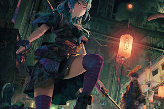 draw beautiful anime illustration