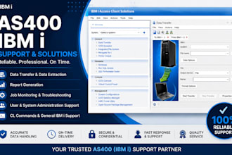 provide as400 IBM i support, troubleshooting, and admin service