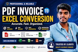 extract invoice data from pdfs, scans, and images into excel