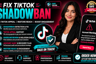 fix tiktok shadowban file tiktok appeal restore reach engagement account help
