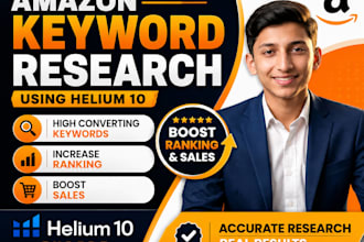do amazon keyword research using helium 10