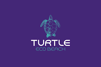 design a modern turtle logo for business, brand, startup, and company