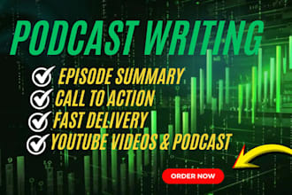 write SEO optimized podcast show notes and summaries