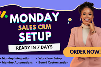 setup monday com automation monday com sales crm monday com project
