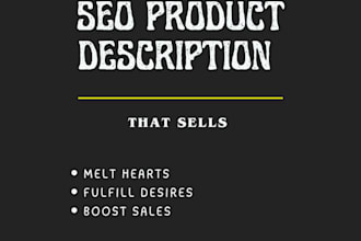 write SEO product description for amazon shopify e commerce
