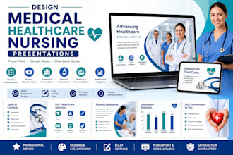 design medical healthcare nursing powerpoint slide deck and google slides