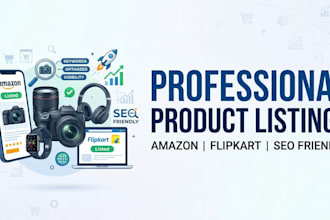 write professional amazon and flipkart product listings
