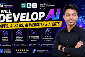 develop ai apps, ai saas, ai websites and ai chatbots