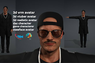 custom vtuber avatar creation 3d realistic vrm avatar daz for cc4, vseeface, cc5