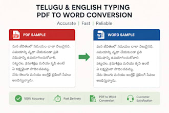 do telugu typing and pdf to word conversion