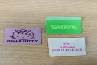 design professional woven label in taffeta,satin,zipper