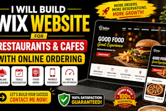 build wix website for restaurants cafes