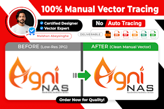 do manual vector tracing, redraw logo to vector