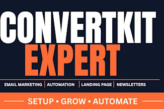 setup convert kit landing page  kit newsletter design automation email sequence