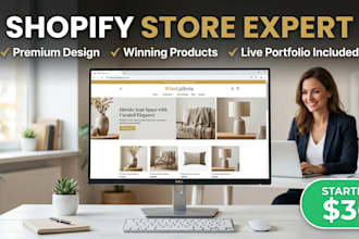 build a professional shopify website or shopify store