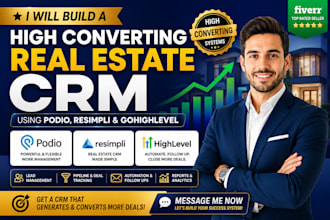 build a high converting real estate CRM using podio, resimpli and gohighlevel