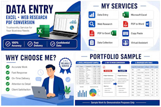 do accurate data entry, excel, web research, and copy paste at a very low price