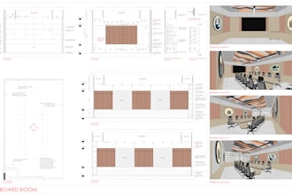 draft technical 2d floor plans, elevations, and sections