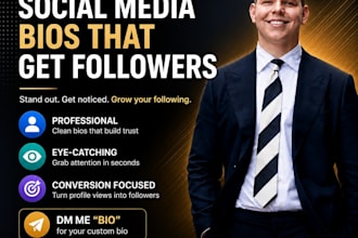 write a scroll stopping social media bio that converts visitors to followers