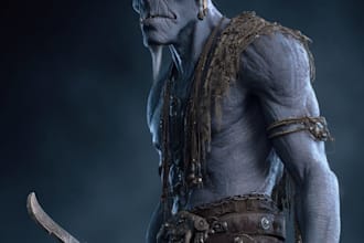 fantasy horror and fantasy horror character unique style