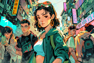 make anime manga comic book illustration manga artist or webtoon cover art