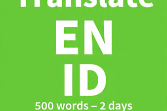 translate english to indonesian accurately and fast