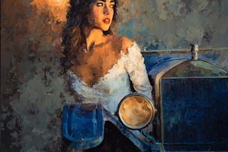 hand paint a custom landscape oil painting on art