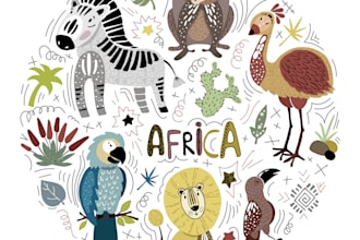 create a premium zoo and animal park logo design
